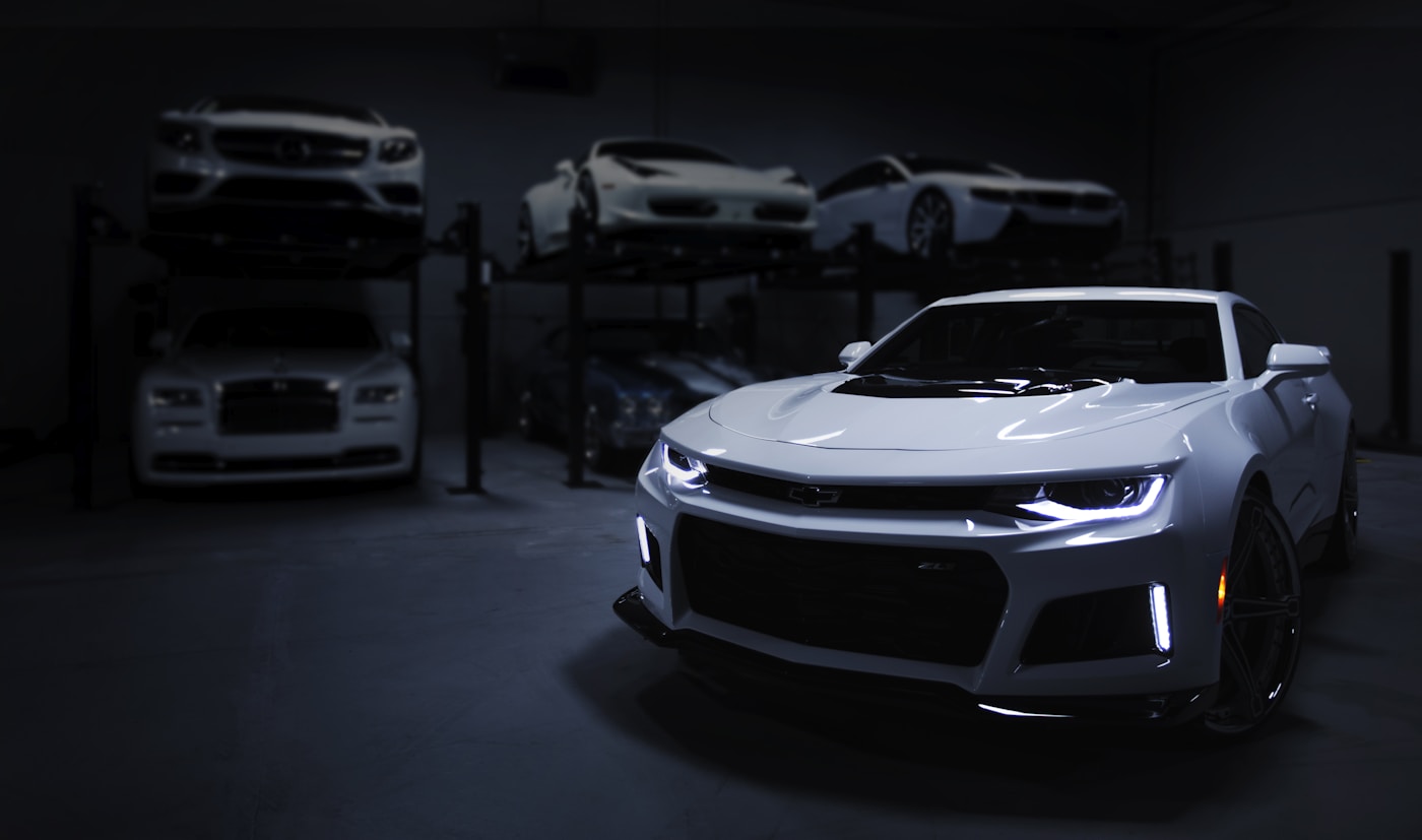 Detailed view of a premium performance vehicle